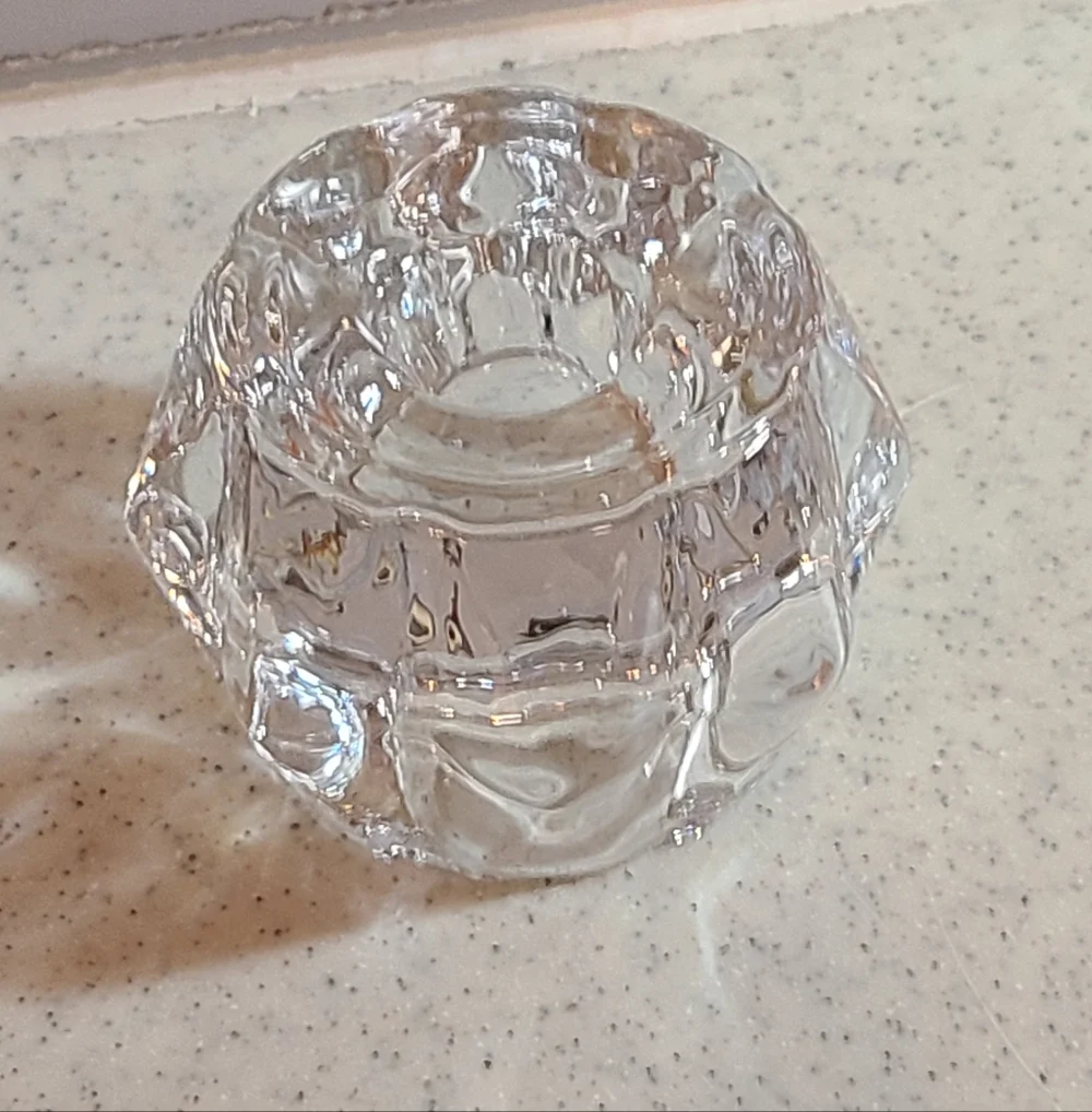 Vintage Clear Glass Candle Holder